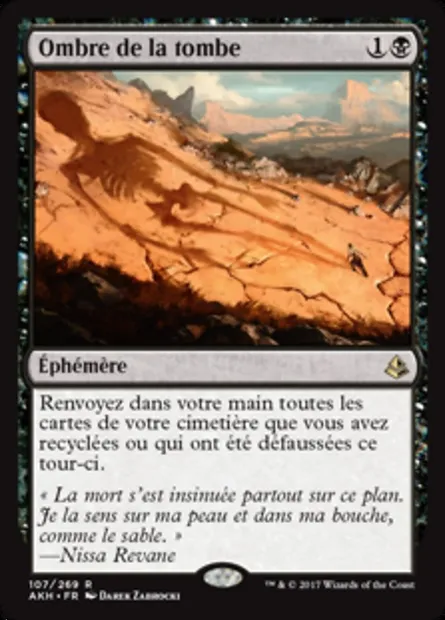 Ombre de la tombe, carte Magic AKH 107 — extension Amonkhet