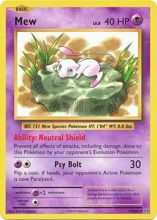 Mew Lv.8, carte Pokémon TDX 053-4 — extension Theme Deck & Blisters Exclusives