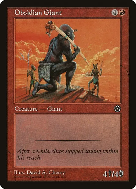 Obsidian Giant, Magic card P02 109 — Portal Second Age set
