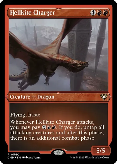 Hellkite Charger, Magic card CMM 540 — Commander Masters set