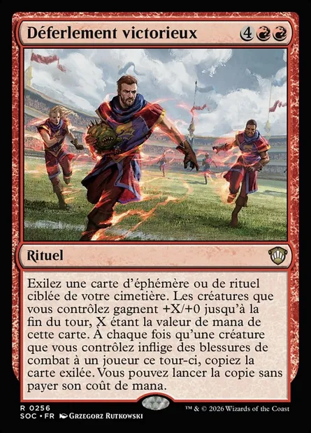 Déferlement victorieux, carte Magic SOC 256 — extension Secrets of Strixhaven Commander