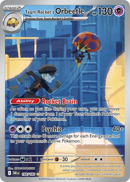 Team Rocket's Orbeetle, Pokémon card DRI 198 — Destined Rivals set