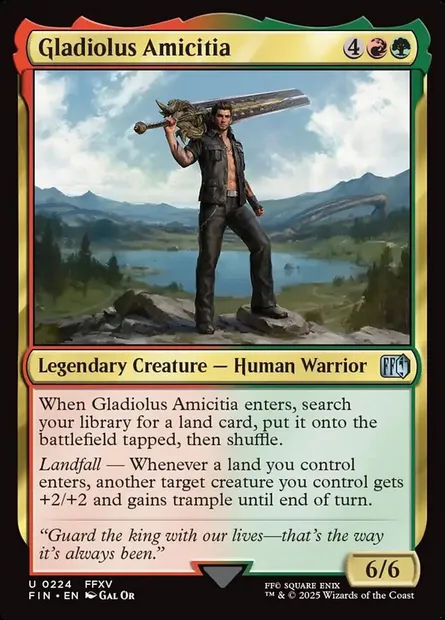Gladiolus Amicitia, Magic card FIN 224 — Final Fantasy set