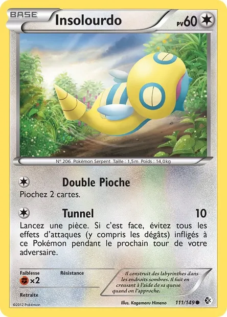 Insolourdo, carte Pokémon BCR 111 — extension Frontières Franchies