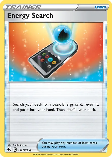 Energy Search, Pokémon card CRZ 128 — Crown Zenith set