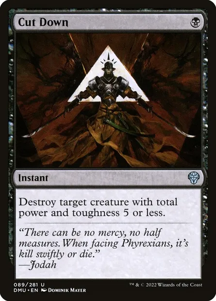 Cut Down, Magic card DMU 89 — Dominaria United set