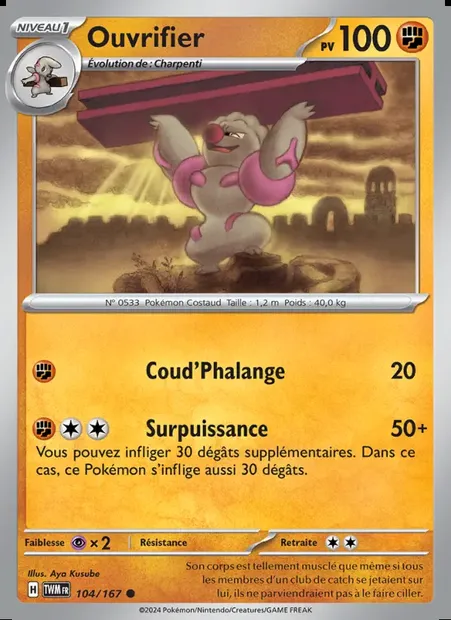 Ouvrifier, carte Pokémon TWM 104 — extension Mascarade Crépusculaire