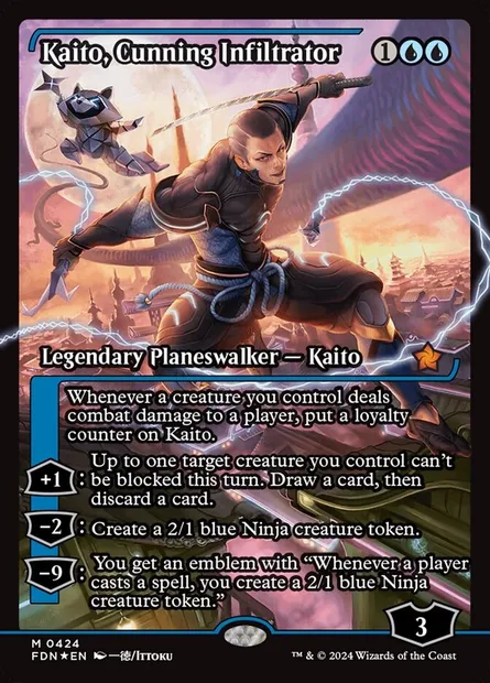 Kaito, Cunning Infiltrator, Magic card FDN 424 — Foundations set