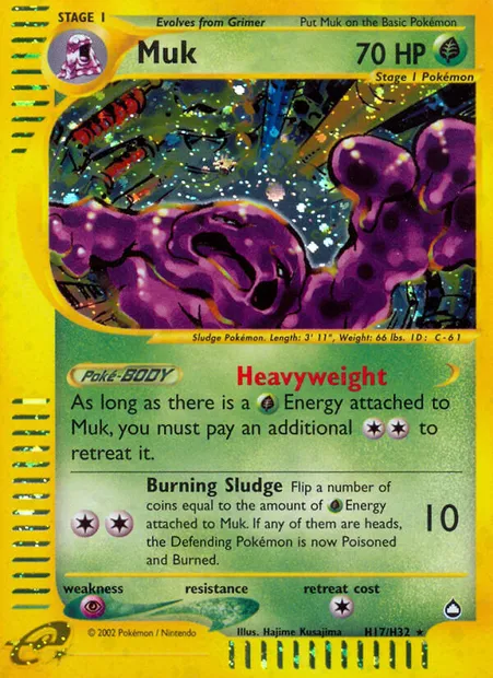 Muk, Pokémon card AQ H17 — Aquapolis set