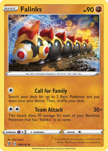 Falinks, Pokémon card RCL 109 — Rebel Clash set