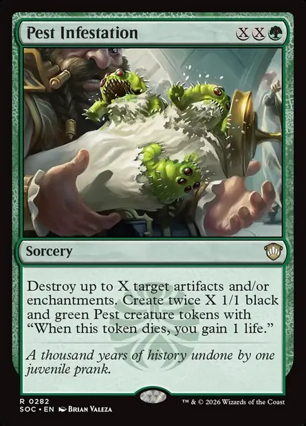 Pest Infestation, Magic card SOC 282 — Secrets of Strixhaven Commander set