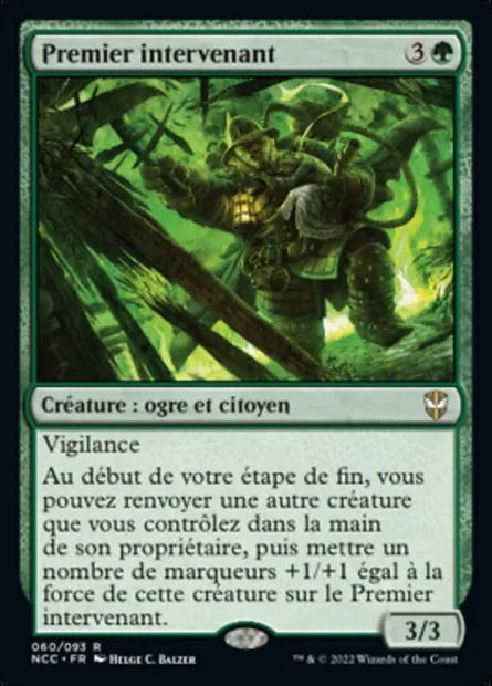 Premier intervenant, carte Magic NCC 60 — extension New Capenna Commander