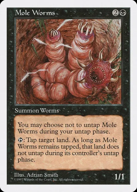 Mole Worms, Magic card 5ED 179 — Fifth Edition set