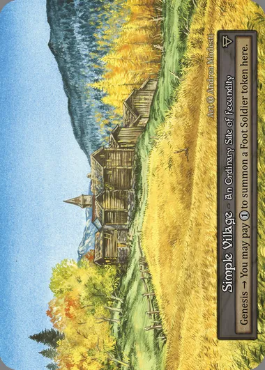 Simple Village, Sorcery card ALP 394 — Alpha set