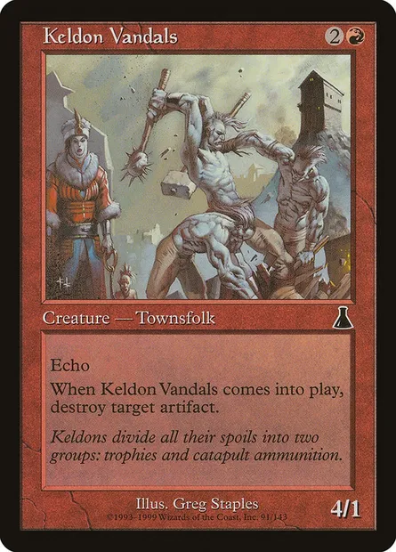 Keldon Vandals, Magic card UDS 91 — Urza's Destiny set