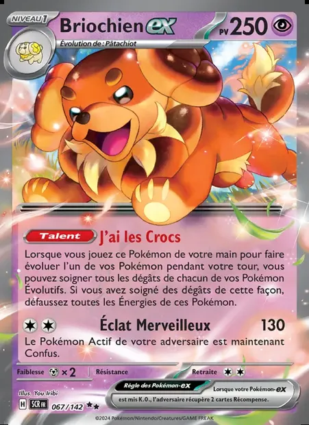 Briochien-ex, carte Pokémon SCR 067 — extension Couronne Stellaire