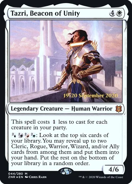 Tazri, Beacon of Unity, Magic card PZNR 44s — Zendikar Rising Promos set