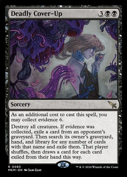 Dissimulation mortelle, carte Magic PMKM 83p — extension Murders at Karlov Manor Promos