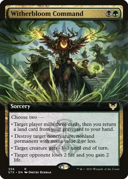 Witherbloom Command, Magic card STX 356 — Strixhaven: School of Mages set