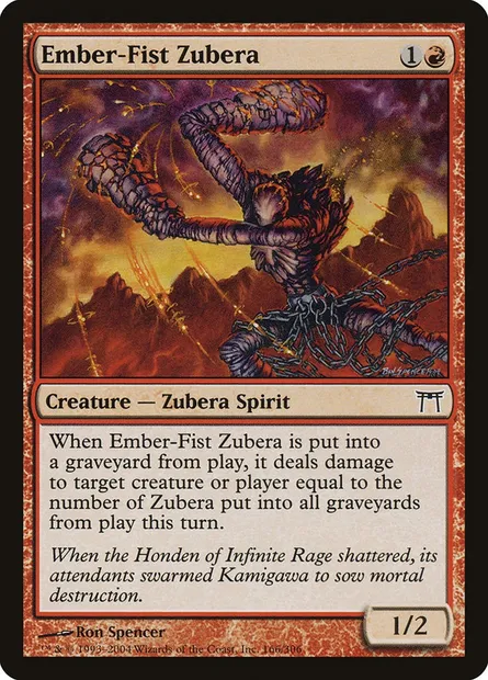 Ember-Fist Zubera, Magic card CHK 166 — Champions of Kamigawa set