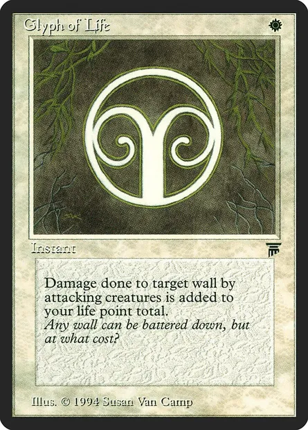 Glyph of Life, carte Magic LEG 15 — extension Legends