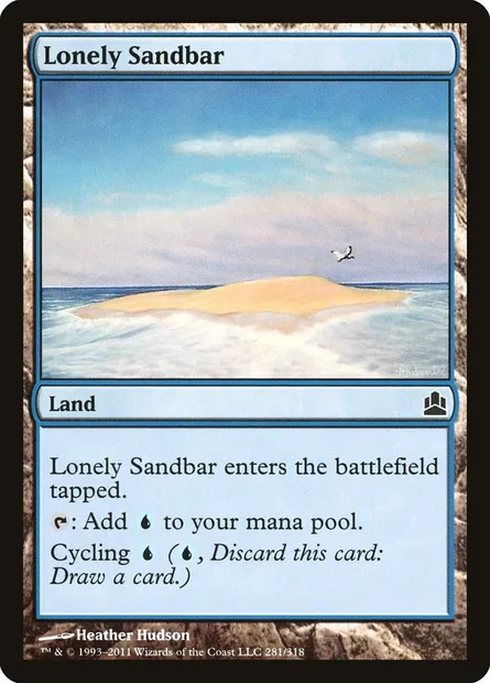 Lonely Sandbar, Magic card CMD 281 — Commander 2011 set