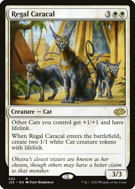 Regal Caracal, Magic card J22 232 — Jumpstart 2022 set