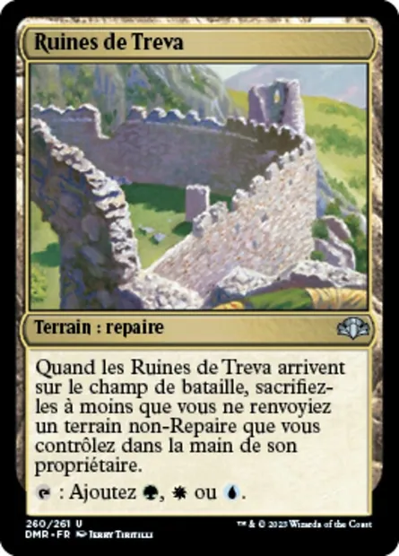 Ruines de Treva, carte Magic DMR 260 — extension Dominaria Remastered