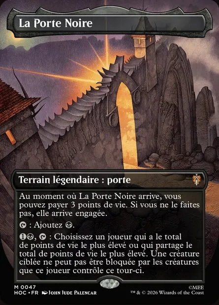 La Porte Noire, carte Magic HOC 47 — extension The Hobbit Eternal