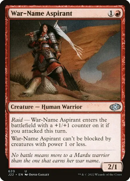 War-Name Aspirant, Magic card J22 620 — Jumpstart 2022 set