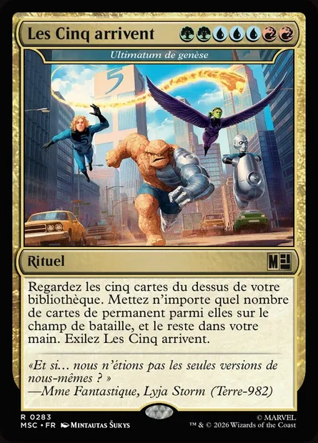 Ultimatum de genèse, carte Magic MSC 283 — extension Marvel Super Heroes Commander