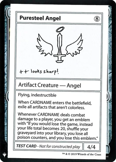Puresteel Angel, carte Magic CMB1 109 — extension Mystery Booster Playtest Cards 2019