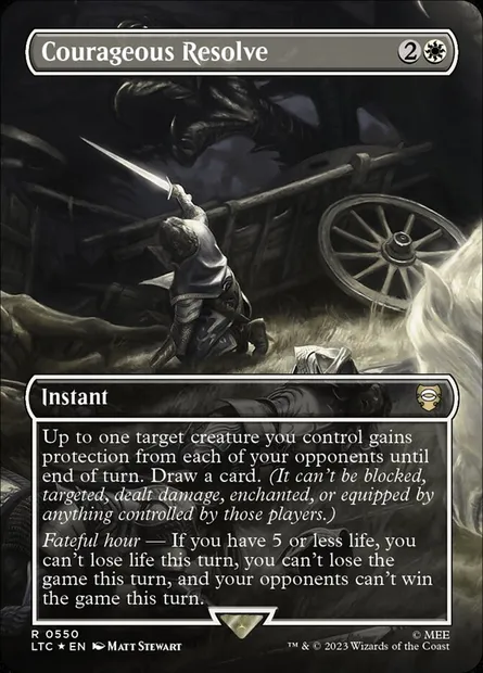 Courageous Resolve, Magic card LTC 550 — Tales of Middle-earth Commander set