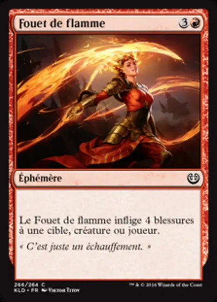 Fouet de flamme, carte Magic KLD 266 — extension Kaladesh