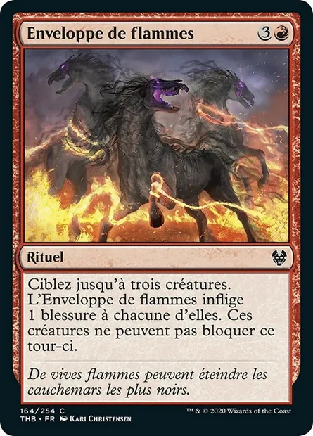 Enveloppe de flammes, carte Magic THB 164 — extension Theros Beyond Death