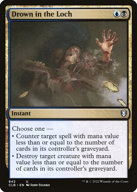 Drown in the Loch, Magic card CLB 842 — Commander Legends: Battle for Baldur's Gate set