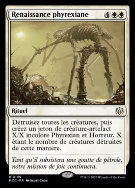 Renaissance phyrexiane, carte Magic MOC 199 — extension March of the Machine Commander