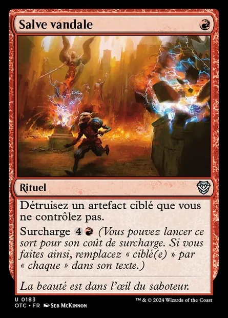 Salve vandale, carte Magic OTC 183 — extension Outlaws of Thunder Junction Commander