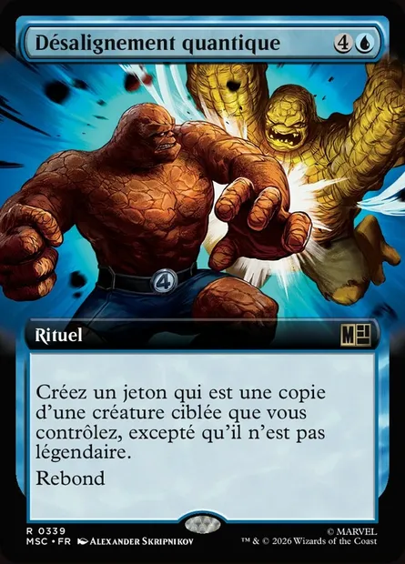 Désalignement quantique, carte Magic MSC 339 — extension Marvel Super Heroes Commander