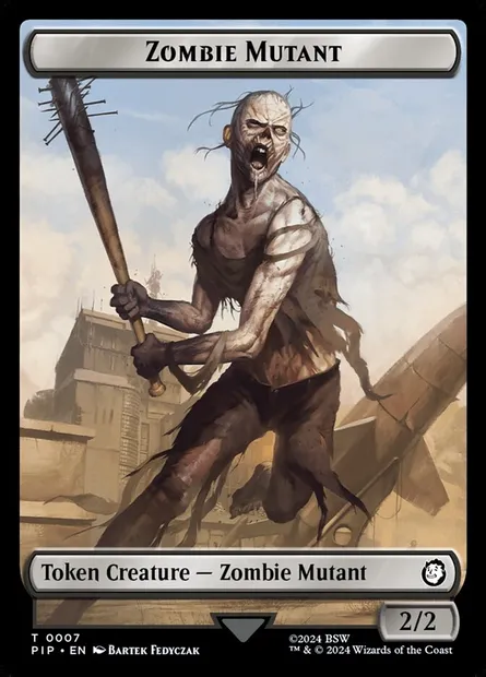 Zombie Mutant, Magic card TPIP 7 — Fallout Tokens set