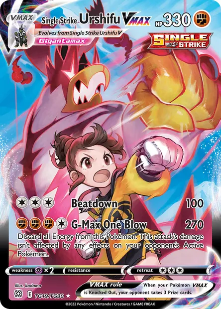 Single Strike Urshifu VMAX, Pokémon card BRS TG19 — Brilliant Stars set