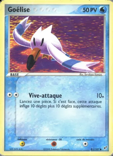 Goélise, carte Pokémon DX 81 — extension EX Deoxys