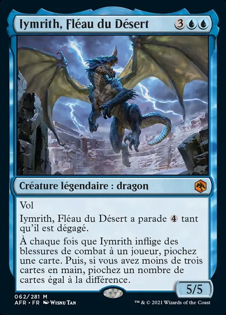 Iymrith, Fléau du Désert, carte Magic AFR 62 — extension Forgotten Realms: Aventures dans les Royaumes Oubliés