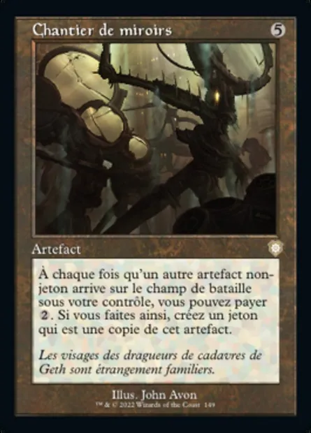 Chantier de miroirs, carte Magic BRC 149 — extension The Brothers' War Commander