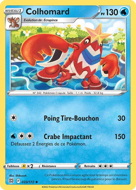 Colhomard, carte Pokémon BRS 033 — extension Stars Étincelantes