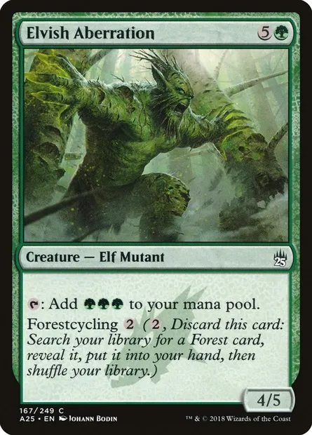 Elvish Aberration, Magic card A25 167 — Masters 25 set