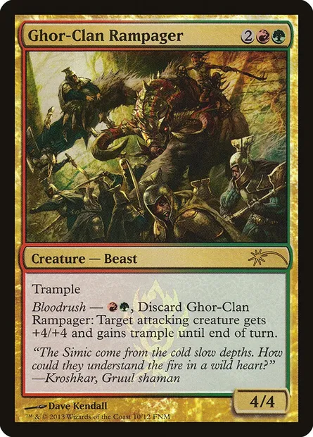 Ghor-Clan Rampager, Magic card F13 10 — Friday Night Magic 2013 set