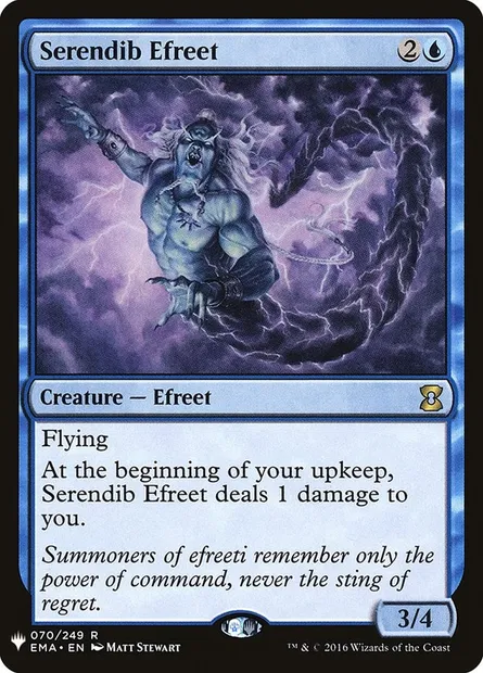 Serendib Efreet, Magic card PLST EMA-70 — The List set