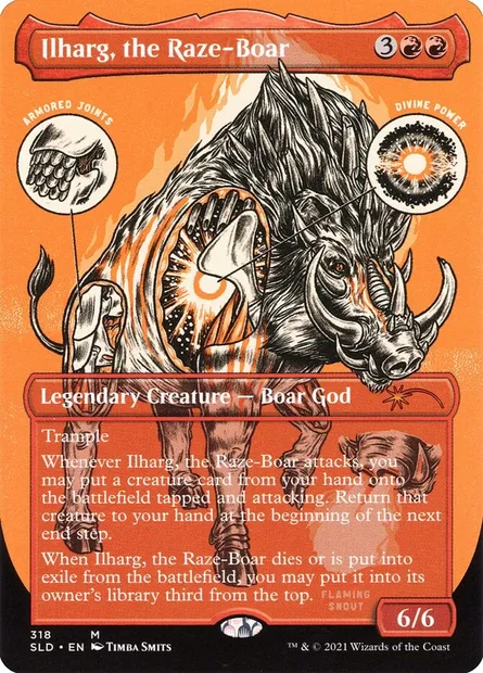 Ilharg, the Raze-Boar, Magic card SLD 318 — Secret Lair Drop set
