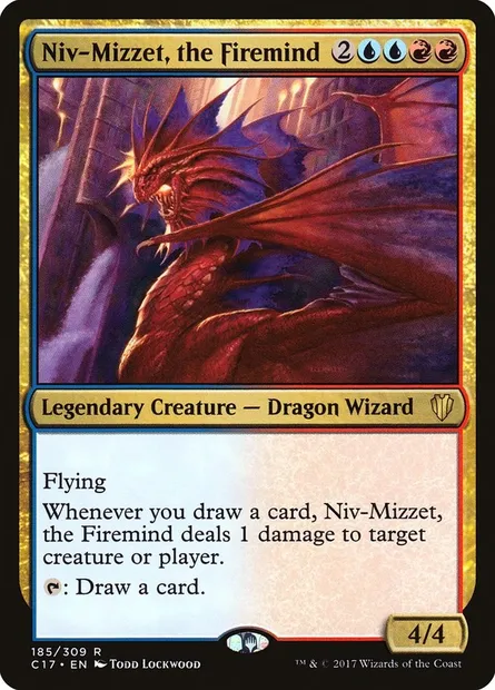 Niv-Mizzet, the Firemind, Magic card C17 185 — Commander 2017 set